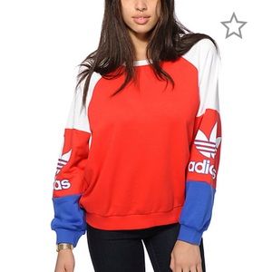Adidas Colorblock Crew Neck Sweatshirt